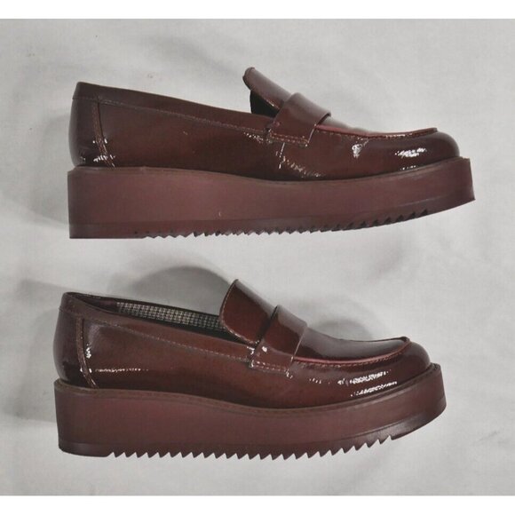 Franco Sarto Mahogany Brown L-Harper Loafers Vegan Platform Shoes Women\'s US 8 M main image 5
